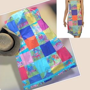 Lilly Pulitzer Vintage Strapless Dress RARE, Size 8